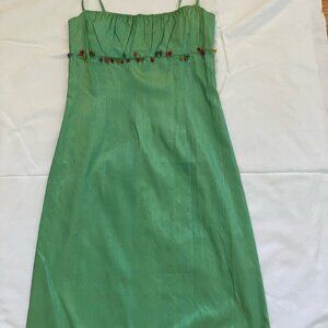 Sexy Turquoise Dress with Beads- Helen Wang-